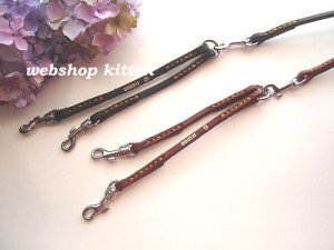 画像2: 【瀬川製作所】ドイツ鞣平引皮(マレーブル茄子釻付)リード