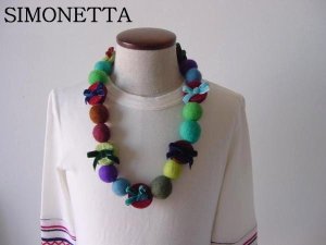 画像1: ◆SALE◆イタリア製simonetta・フェルトネックレス