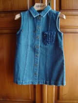 画像: sale【LiliGaufretteリリーゴーフレット】4歳デニムジャンバースカート