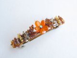 画像: ハンドメイド★ビーズバレッタ/オレンジ系