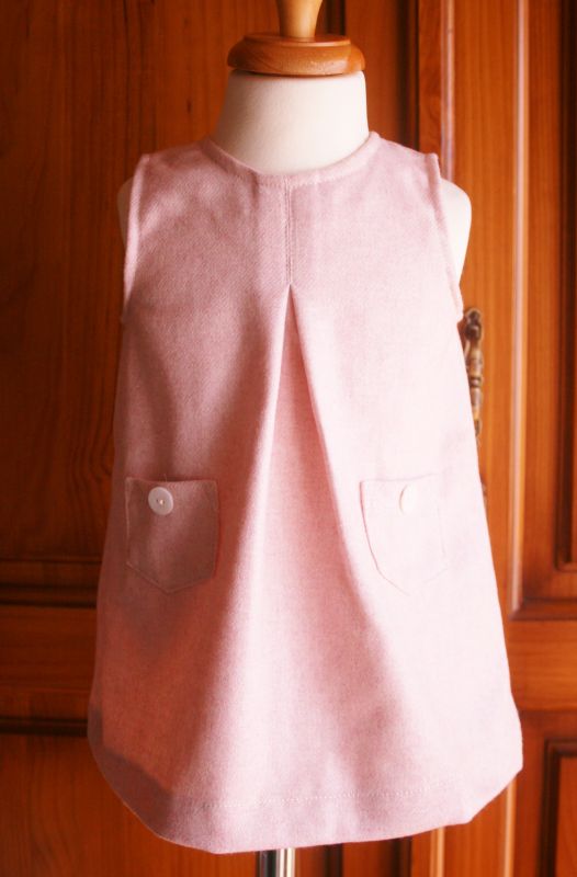 画像1: pre sale【P'tit chic...de Paris】ジャンバースカート・ピンク6ヶ月〜2歳